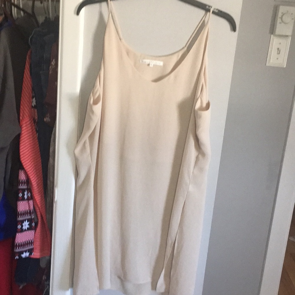 Beige long tank/tunic.
